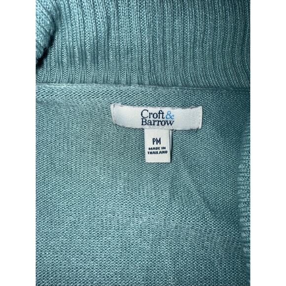 Croft & Barrow Teal Open Sweater - Women's Petite Medium - Picture 4 of 9
